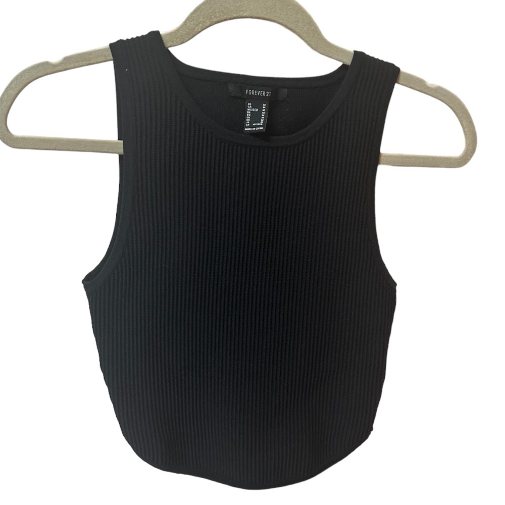 Forever 21 tank top crop  top waffle knit